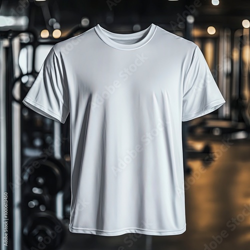 white t-shirt fabric gym mockup.generative ai photo