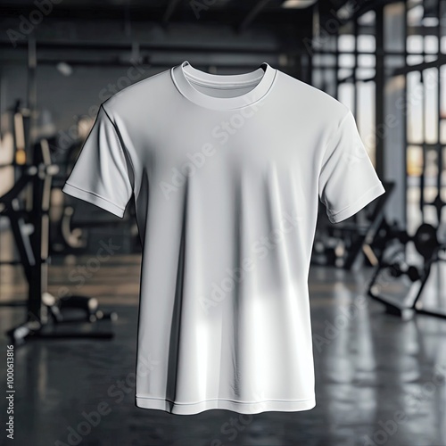 white t-shirt fabric gym mockup.generative ai photo