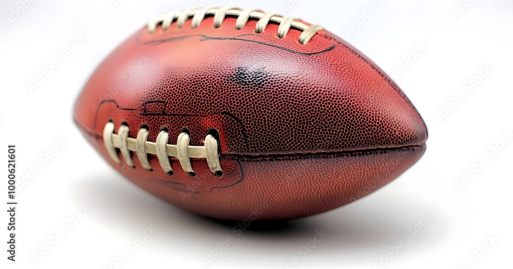 A realistic photograph of an American football white background A realistic photograph of an American football white background