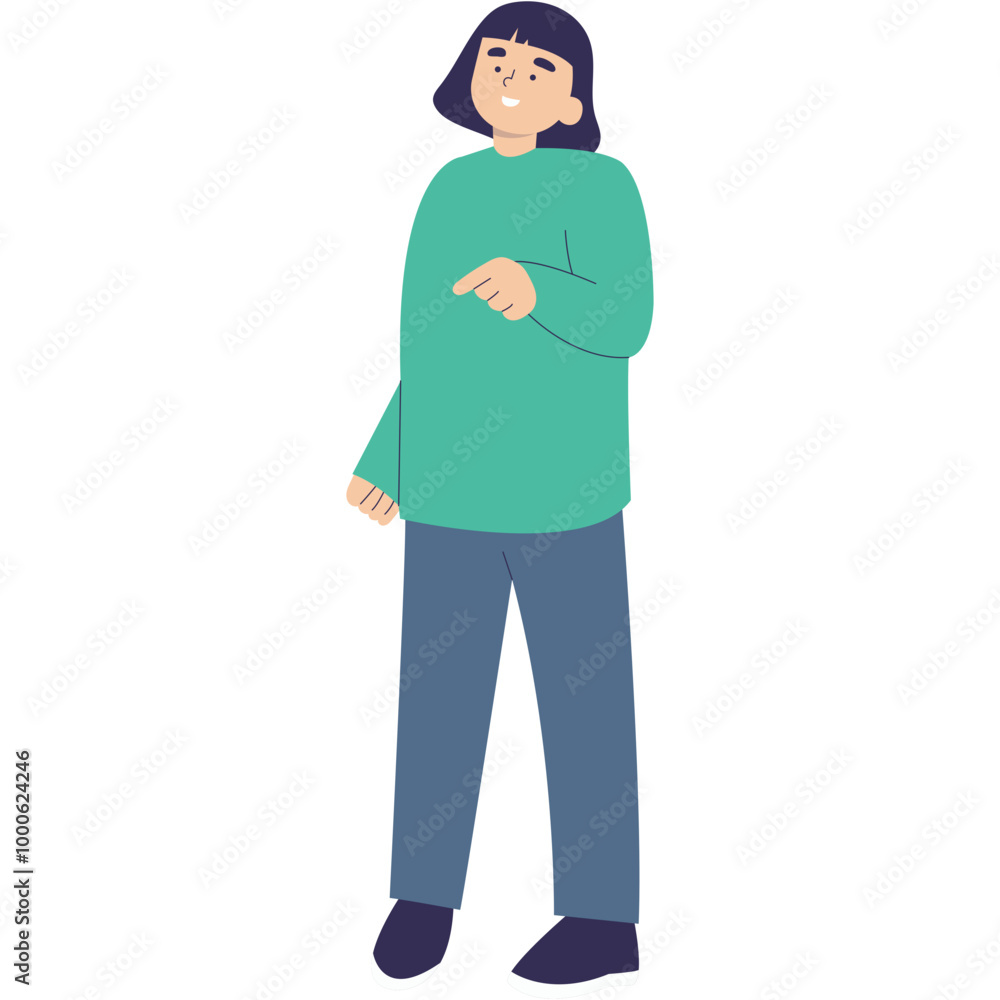 Fototapeta premium Character of Cute Children. World Children's Day Celebration. Vector Illustration