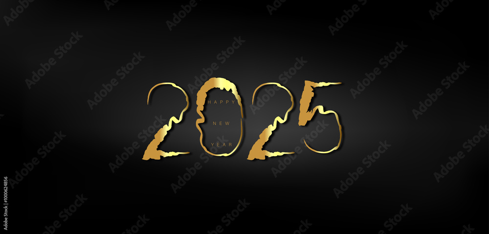 We Wish You A Happy New Year 2025 Gold Text And Beautiful Design We Wish You A Happy New Year 2025 Gold Text And Beautiful Design