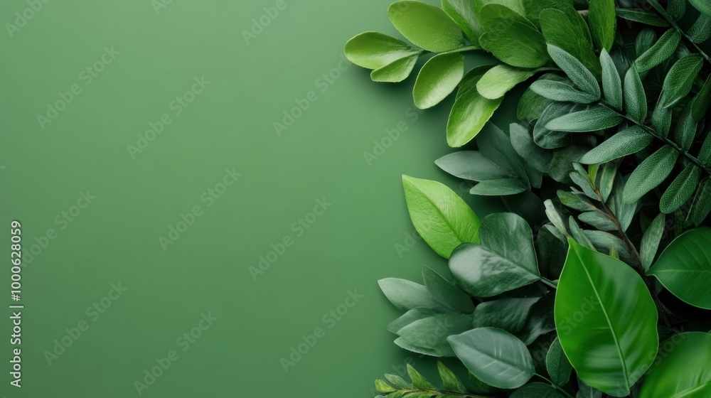 Lush Greenery in Fresh Natural Space Lush Greenery in Fresh Natural Space