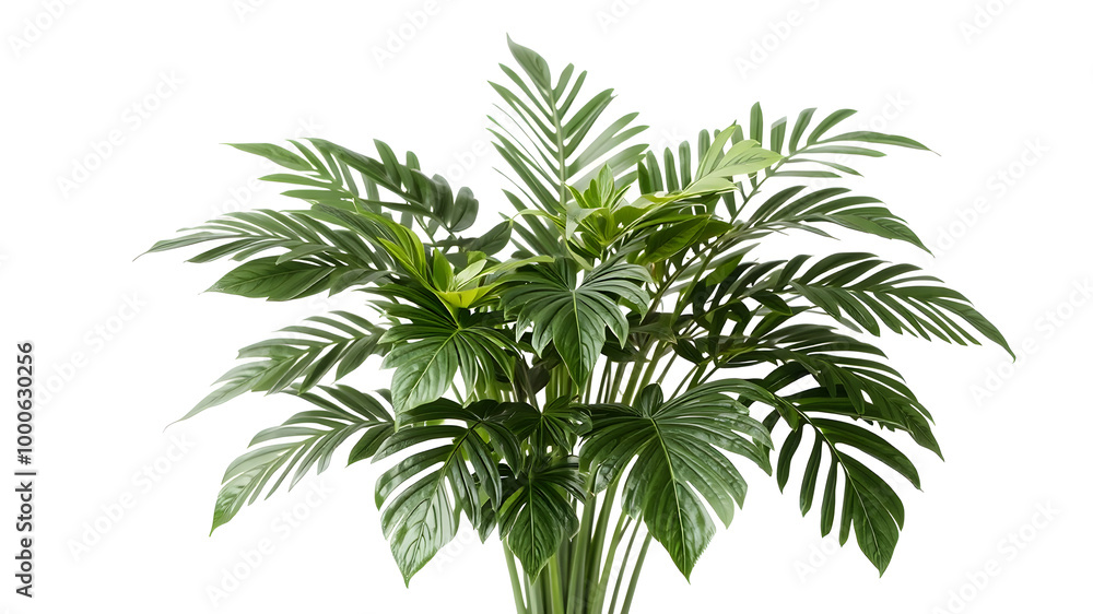 Fototapeta premium Lush Indoor Plant with Green Leaves Arrangement