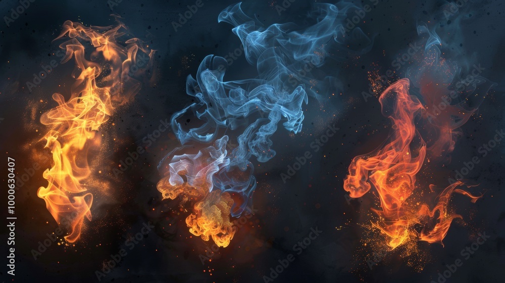 Raging Flames and Billowing Smoke An Intense Pyrotechnic Display of Destructive Power Raging Flames and Billowing Smoke An Intense Pyrotechnic Display of Destructive Power