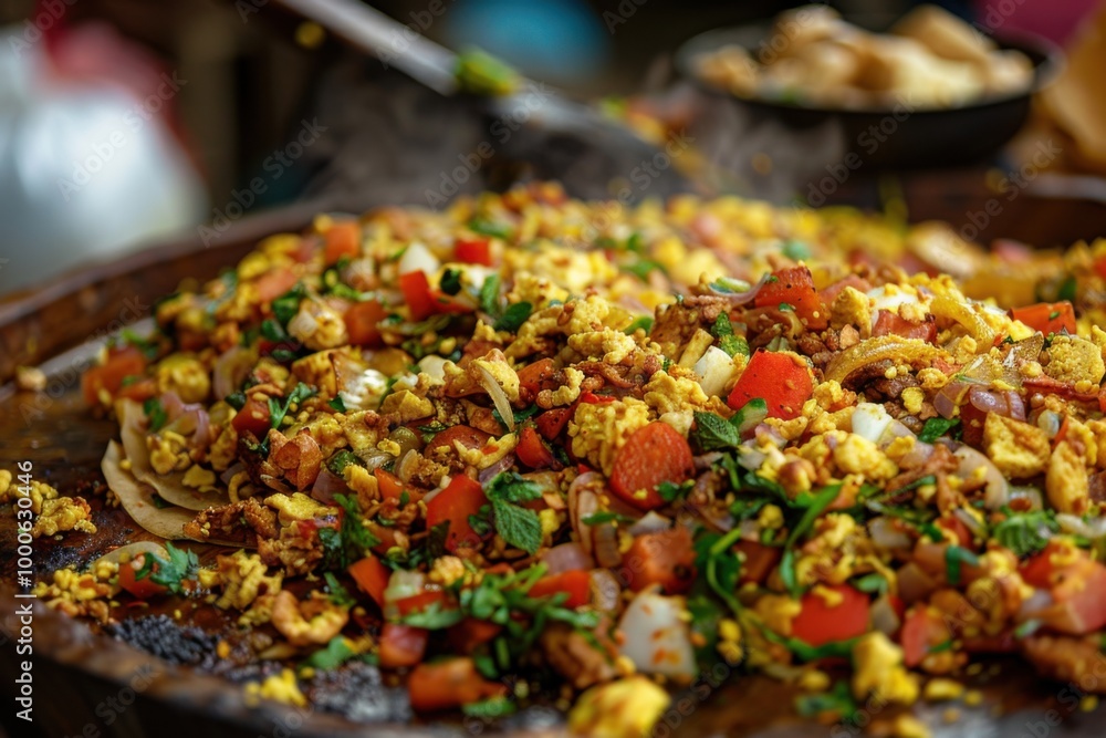 Delicious Fried Rice Stir-Fry with Vegetables, Chicken, and Spices, Colorful Asian Rice Dish Cooked in a Wok with Fresh Vegetables Delicious Fried Rice Stir-Fry with Vegetables, Chicken, and Spices, Colorful Asian Rice Dish Cooked in a Wok with Fresh Vegetables