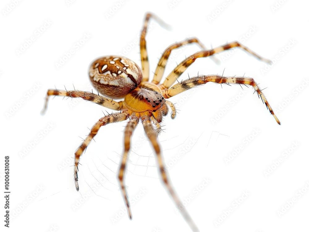 Close-up of a Spider Isolated On White Close-up of a Spider Isolated On White
