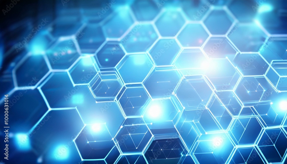 Abstract blue hexagon pattern Abstract blue hexagon pattern