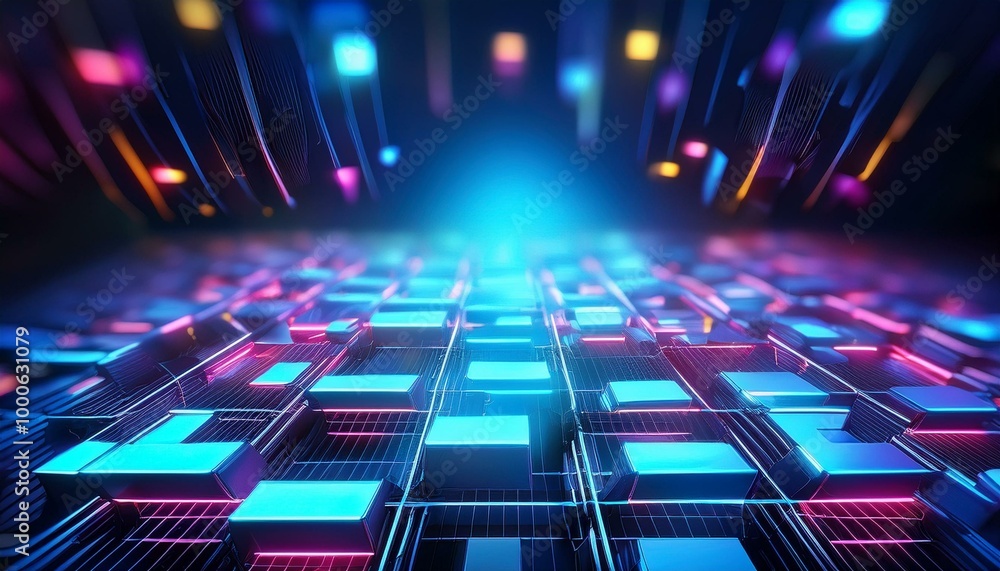 Abstract neon lights glow Abstract neon lights glow