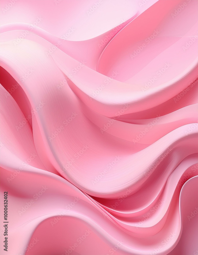 Obraz premium Abstract pink wavy design
