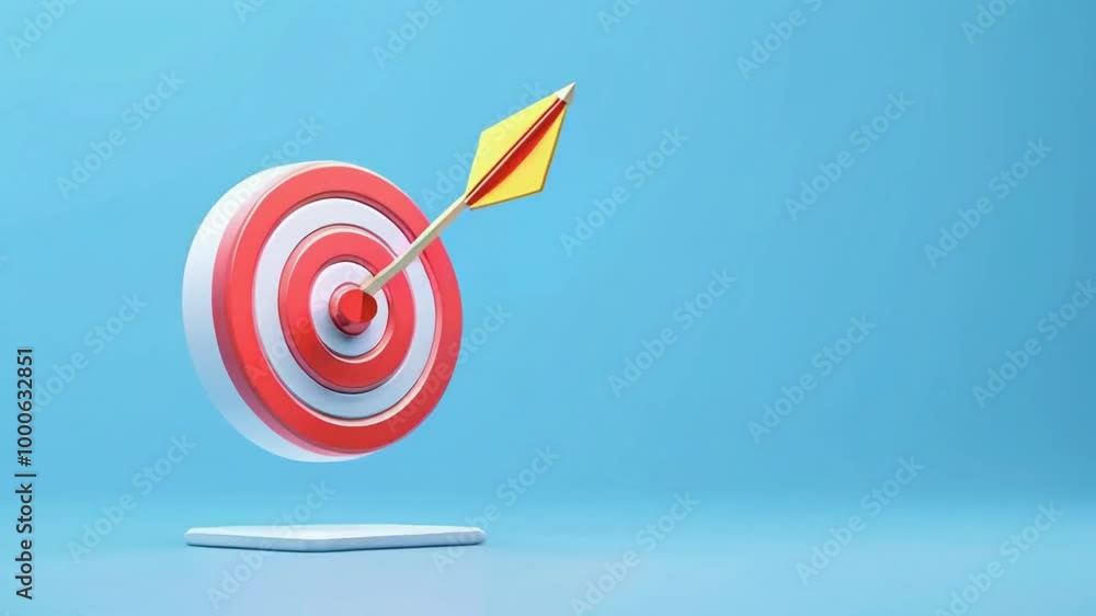 A colorful target with an arrow hitting the center, symbolizing goals and achievements. A colorful target with an arrow hitting the center, symbolizing goals and achievements.