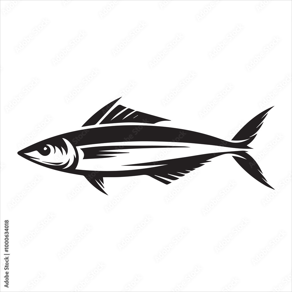 Sardine Fish Vector illustration in black and white - Fish Clipart Design
Sardine Fish Vector illustration in black and white - Fish Clipart Design