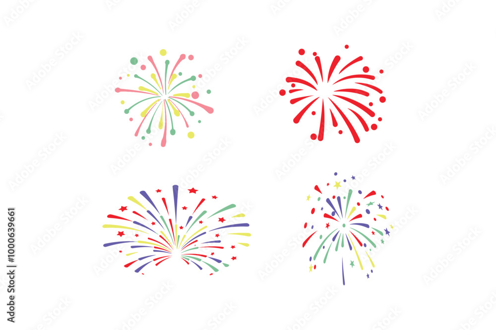 Set of Firework icon Vector Illustration design. Set of Firework icon Vector Illustration design.