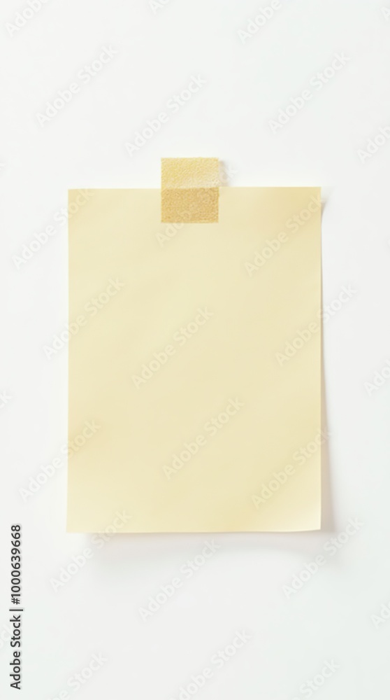 Sticky note paper with adhesive tape on white background Sticky note paper with adhesive tape on white background