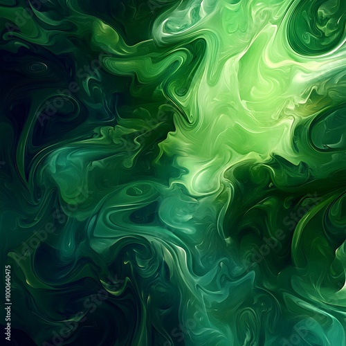 Illustration of green abstract background, smoke, seamless pattern, wallpaper background.