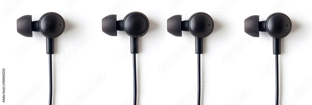 Naklejka premium Headphones on white background