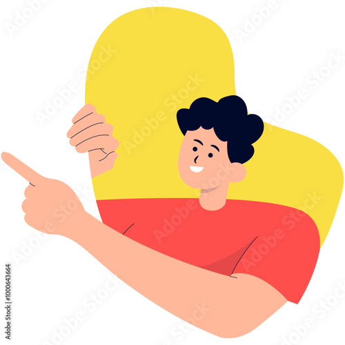 Curious People Cartoon Illustration Isolated on White Background. Vector Character Design