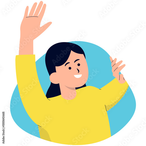 Curious People Cartoon Illustration Isolated on White Background. Vector Character Design