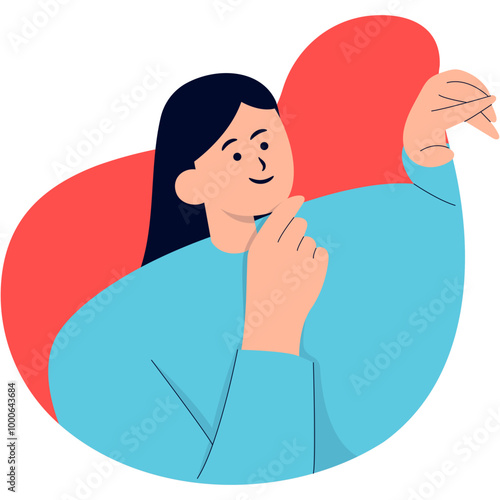 Curious People Cartoon Illustration Isolated on White Background. Vector Character Design
