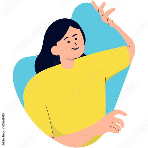 Curious People Cartoon Illustration Isolated on White Background. Vector Character Design