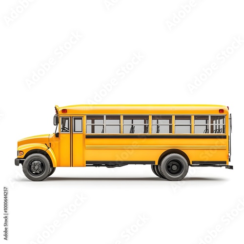 School bus isolated on white background