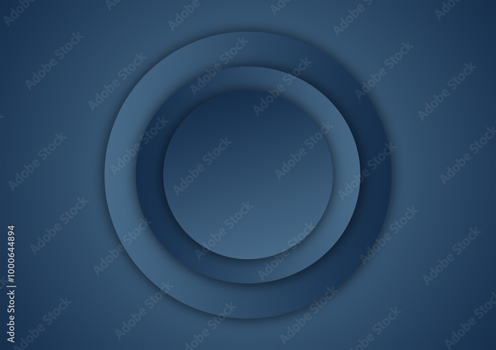 Abstract Blue Circles: Simple, Minimalist Depth and Serenity Abstract Blue Circles: Simple, Minimalist Depth and Serenity