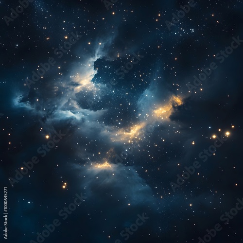 Image of the light of stars in the universe, Beautiful sky and stars.