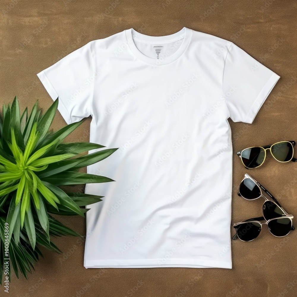A white t - shirt with a white t - shirt hanging on a wooden wall. A white t - shirt with a white t - shirt hanging on a wooden wall.