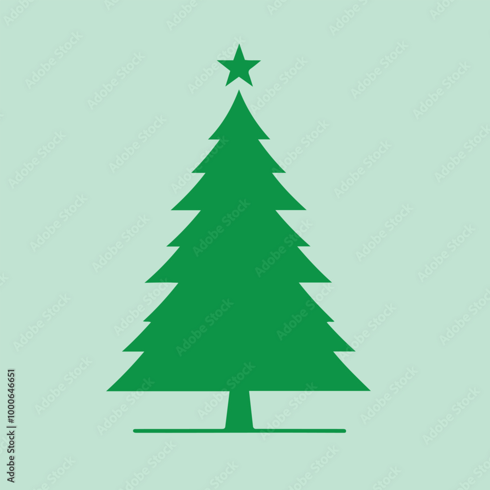 Christmas tree silhouette vector illustration Christmas tree silhouette vector illustration