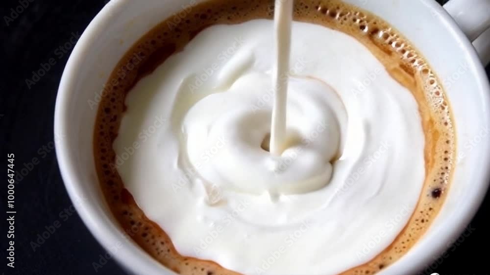 coffee mixed with milk coffee mixed with milk
