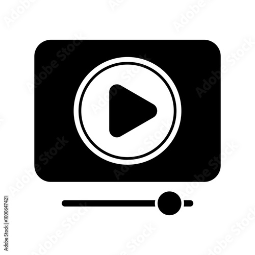 video player concept line icon. Simple element illustration. video player concept outline symbol design.