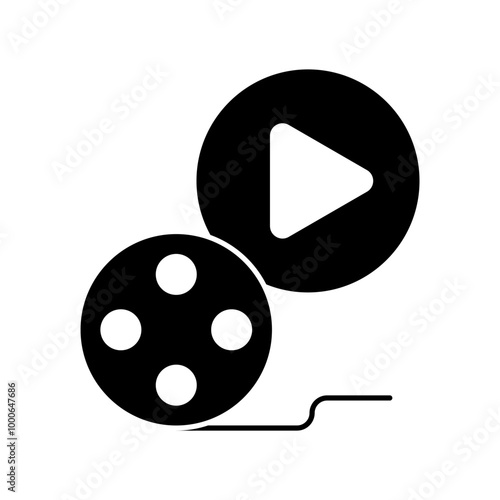 film concept line icon. Simple element illustration. film concept outline symbol design.