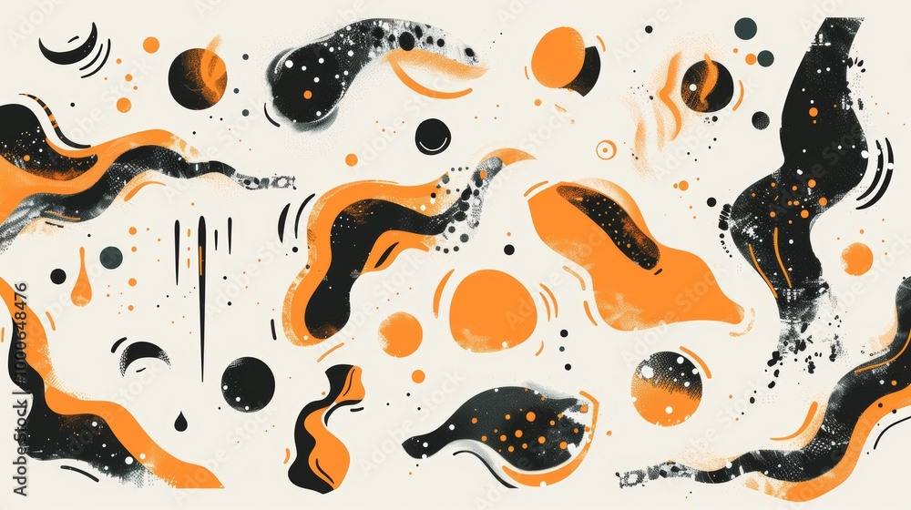 Vibrant Fluid Shapes and Splashes of Colorful Abstract Art Design Vibrant Fluid Shapes and Splashes of Colorful Abstract Art Design
