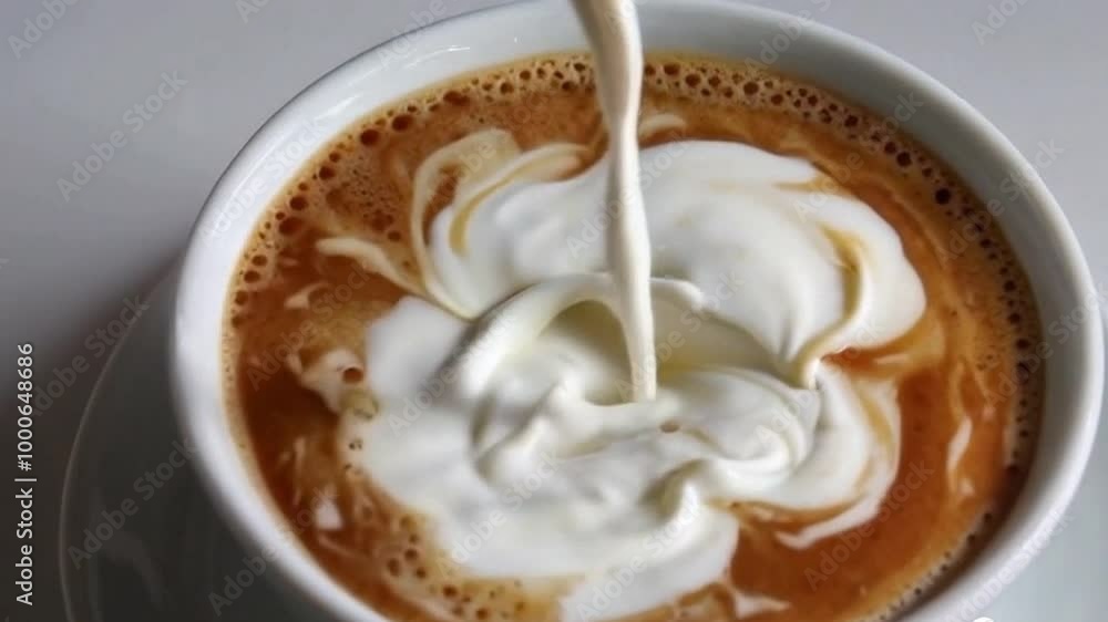 coffee mixed with milk coffee mixed with milk