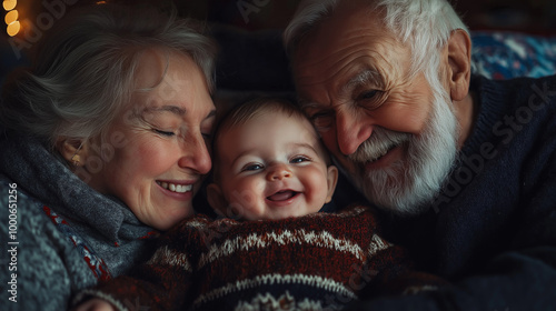 A man and a woman are holding a baby