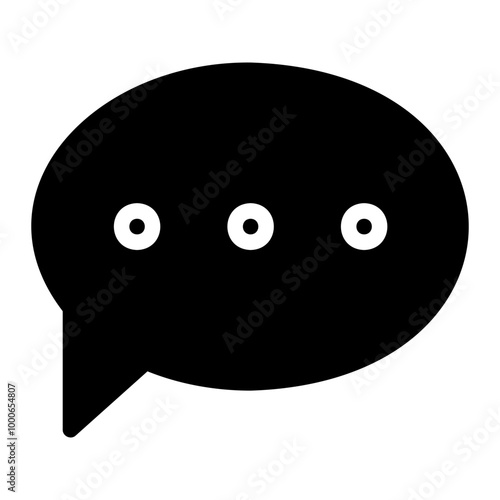 speech bubble glyph icon