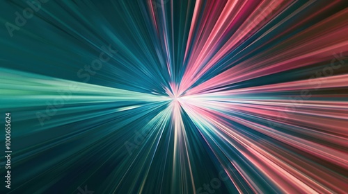 illustration futuristic sci fi beam laser red green blue explosion warp explosion perspective black background