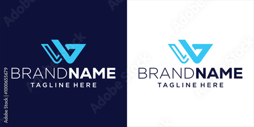 Creative Initial WV Letter Logo Design, Design Inspiration, Illustration, Vector