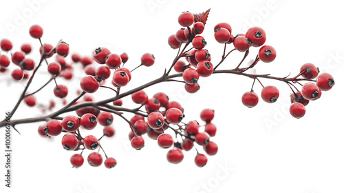 A red branch with berries on it