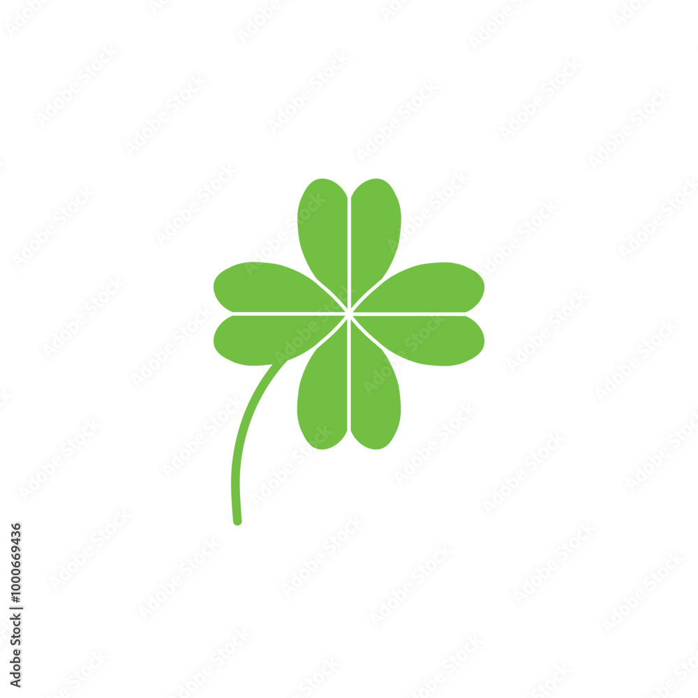 Flat design four-leaf clover icon. Vector. Flat design four-leaf clover icon. Vector.