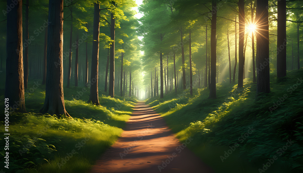 Obraz premium morning in the forest