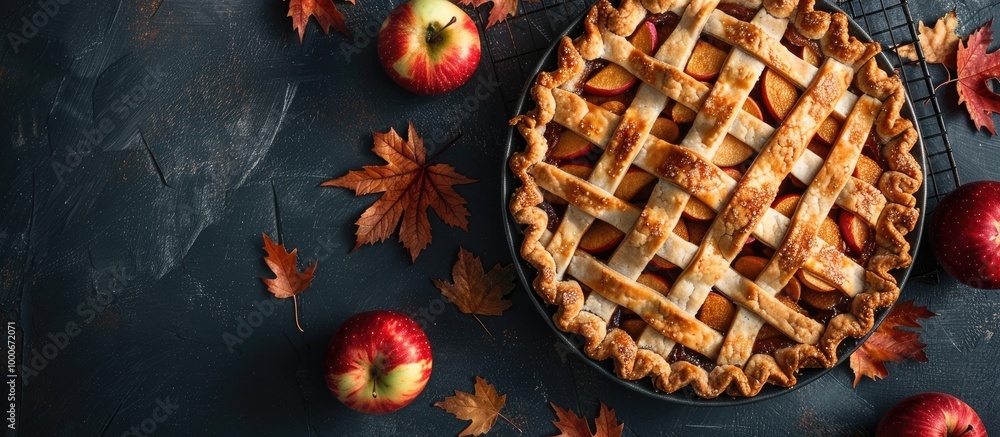 Homemade Baking Charlotte Apple Pie Hello Autumn Healthy Pastries With Summer Harvest Pie On Black Background Homemade Baking Charlotte Apple Pie Hello Autumn Healthy Pastries With Summer Harvest Pie On Black Background