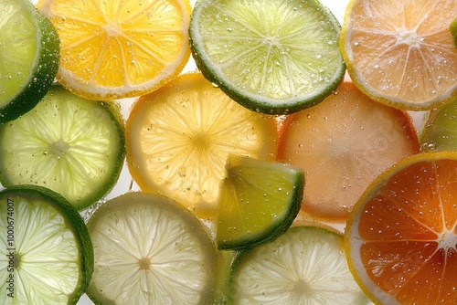 Lemon wedges and lime juice
