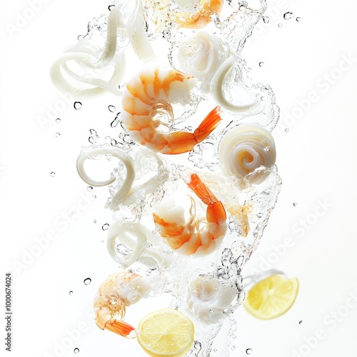 Chopped cooked shrimp