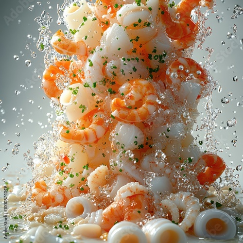 Chopped cooked shrimp