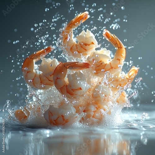 Chopped cooked shrimp