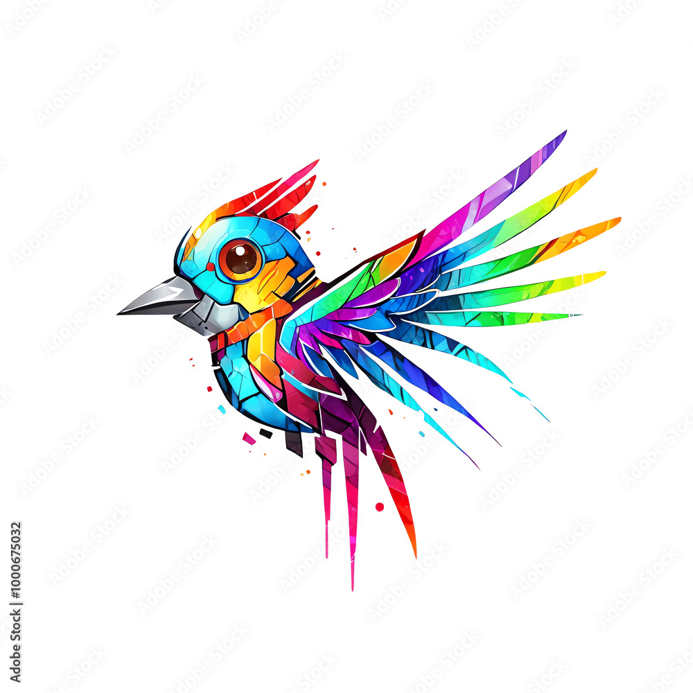 Obraz premium Abstract Colorful Bird