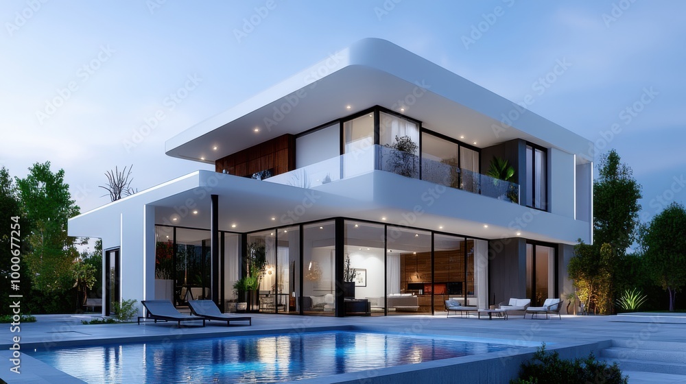 Modern Minimalist Villa with Outdoor Pool Modern Minimalist Villa with Outdoor Pool