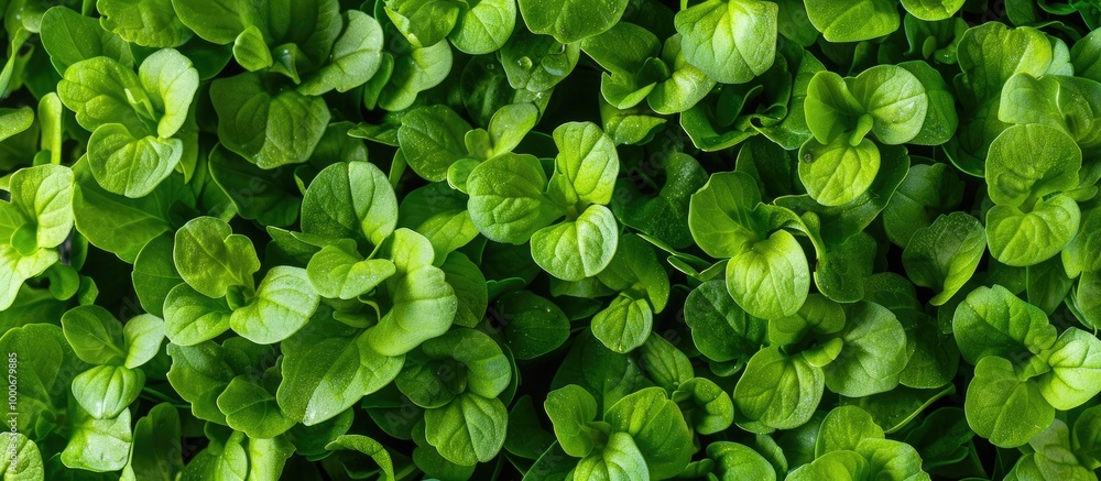 Fresh Young Cress Salad Close Up Fresh Young Cress Salad Close Up