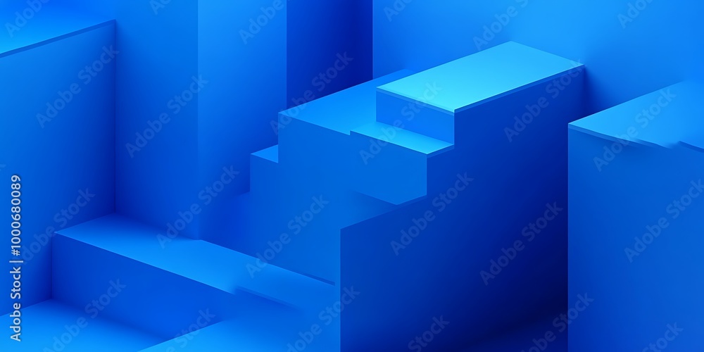 Abstract 3d render, blue geometric background, minimalist design, generative ai
Abstract 3d render, blue geometric background, minimalist design, generative ai