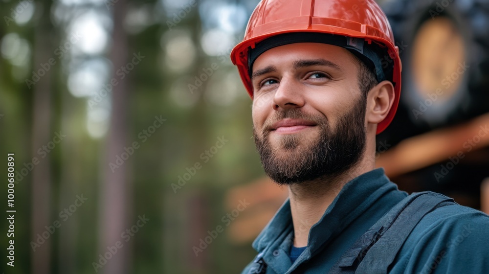 Workplace Safety Trainer in Helmet Smiling at Camera Workplace Safety Trainer in Helmet Smiling at Camera